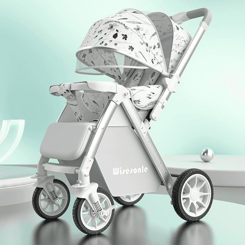 Baby stroller can sit or lie down high view lightweight foldable two-way stroller kids stroller walking baby wholesale