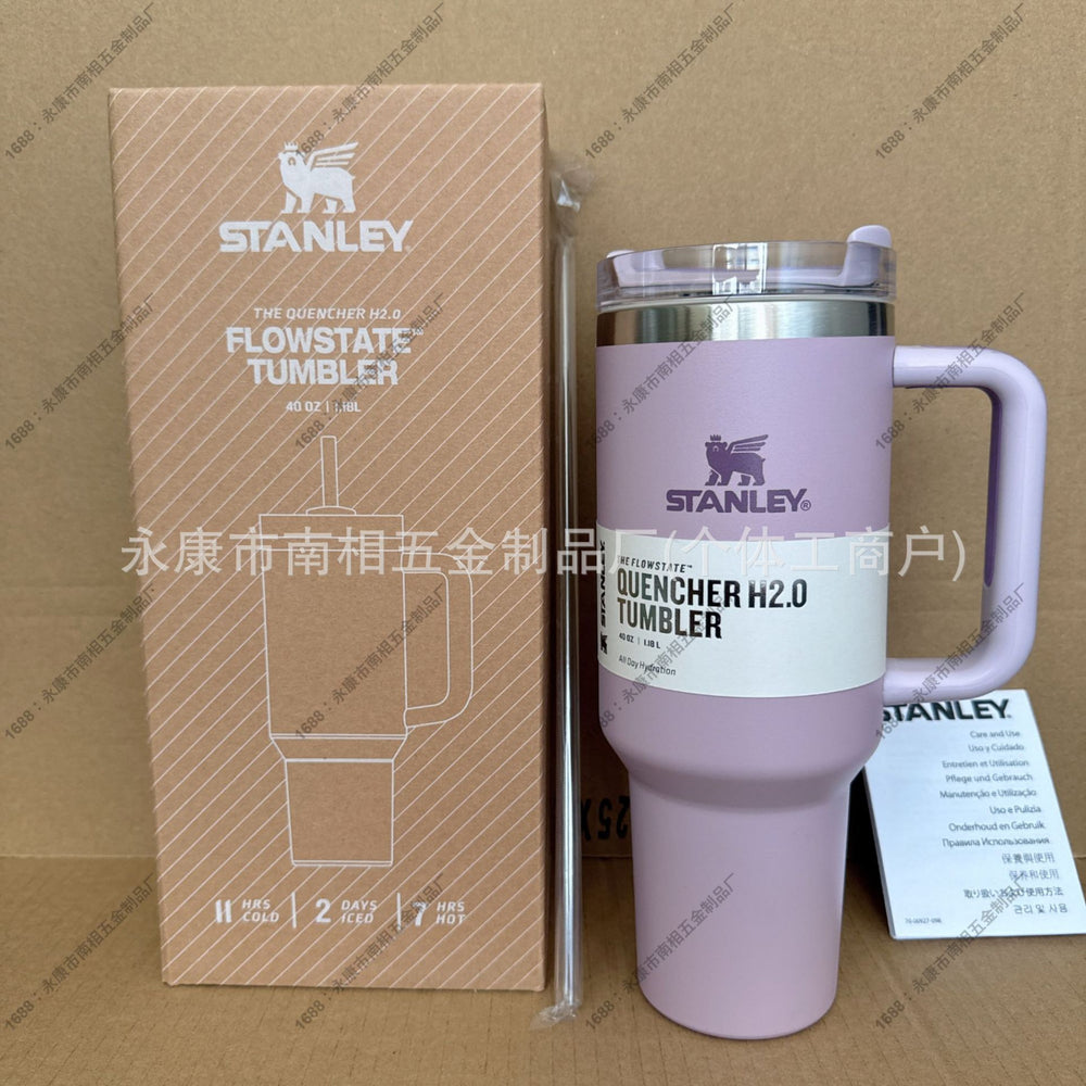 Stanley insulated straw cup - 304 stainless steel portable tumbler for outdoor, car, and sports use