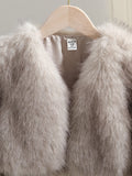 cross-border e-commerce hot seller: faux fur fashion warm hooded jacket