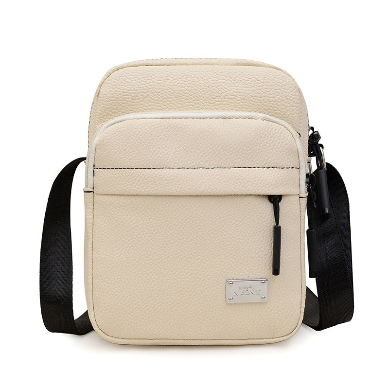 Simple soft leather texture messenger bag women's fashion retro versatile commuter small square bag layered storage going out shoulder bag