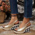 Exportnew arrival wedge woven hemp rope high heel fish mouth back hollow sandals casualwaterproof platform thick sole high heel women's shoes