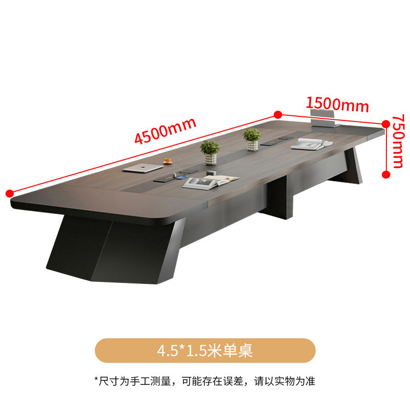 Saint-li conference table and chair set - minimalist conference room office desk, long table with rounded corners, large capacity for employee training