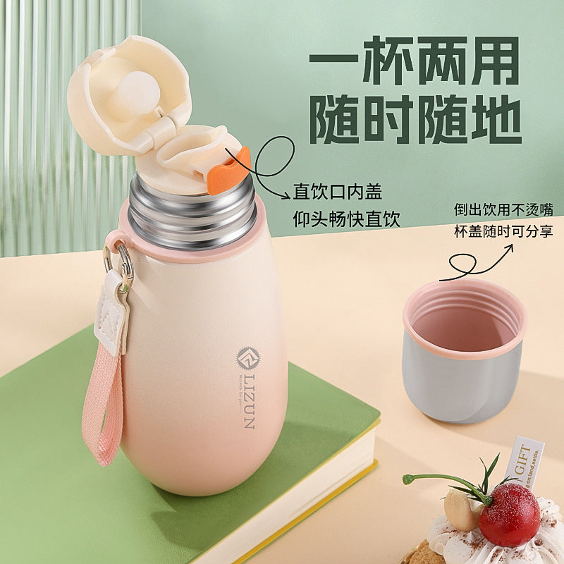 Mini pocket 316 stainless steel thermos - stylish and portable water bottle for students (unisex)