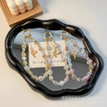 New chinoiserieclassy mobile phone chain crystal accessible luxury style gold foil butterfly pendant tassel short mobile phone case lanyard