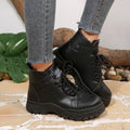 Plus size women's boots for export: new autumn/winter  collection - round toe, square heel, low heel, ankle-length, velcro closure, martin boots
