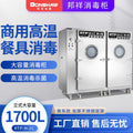 Bangxiang h-2c/4c heavy industry series far infrared tableware disinfection cabinet 1700l large capacity single and double door high temperature cabinet