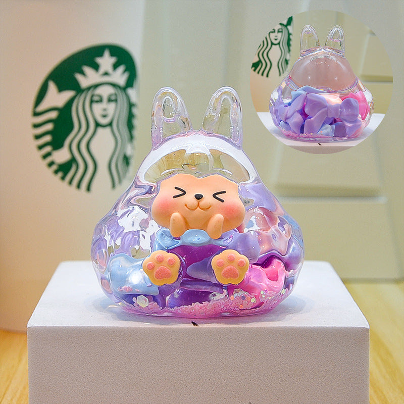 oversized three-dimensional quicksand KIKI shopping mall blind box figure desktop ornament car pendant DIY jewelry accessories