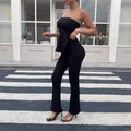 (customizable) european and american cross-border sexy bandeau set - spring/summer hot seller, slimming bandeau top & high-stretch leggings