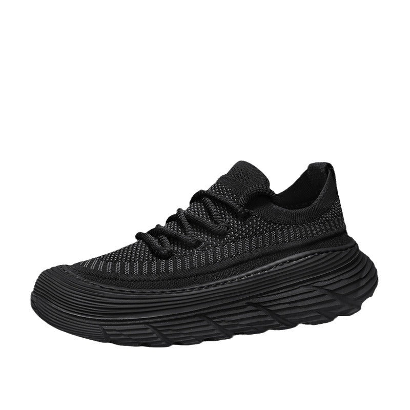2026 spring men's casual shoes: new flyknit versatile casual minimalist breathable slip-on athletic mesh sneakers - trendy style