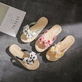 Women's summer fashion flip-flops: outdoor wear, bow detail, indoor slippers, beach sandals, non-slip thong sandals