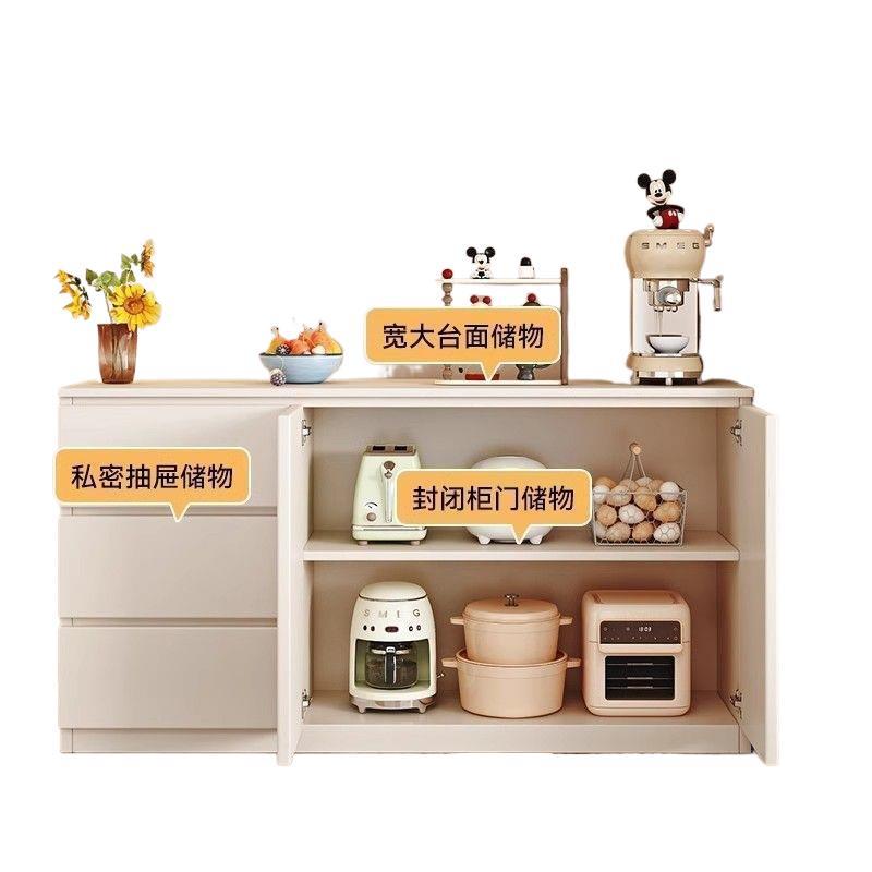 Solid wood sideboard casual cabinet wall-mounted all-in-one locker for home tea cabinet balcony storage cabinet kitchen cupboard