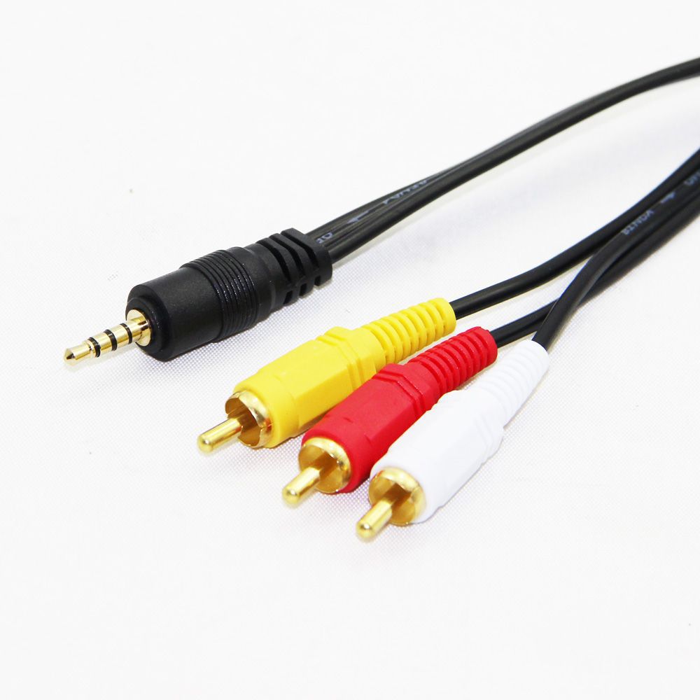 AV audio cable 3.5mm one point three color computer mobile TV network DVD set-top box 3RCA video cable