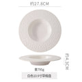 11inch straw hat plate-frosted white