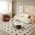 Cream style three-person sofa small apartment popularaccessible luxury balcony coffee table combination beauty salon rest area reception negotiation