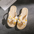 Women's summer fashion flip-flops: outdoor wear, bow detail, indoor slippers, beach sandals, non-slip thong sandals