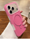 New iphone 17 pro max jelly skin magnetic stand phone case, compatible with apple 16, full coverage protective cover