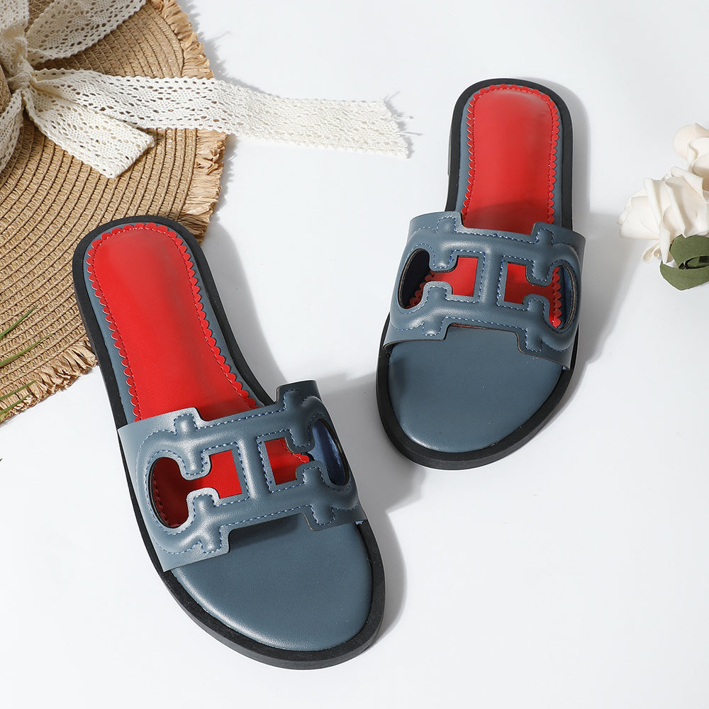 2025 new summer fashion flat sandals - women's one-strap beach slides for travel
