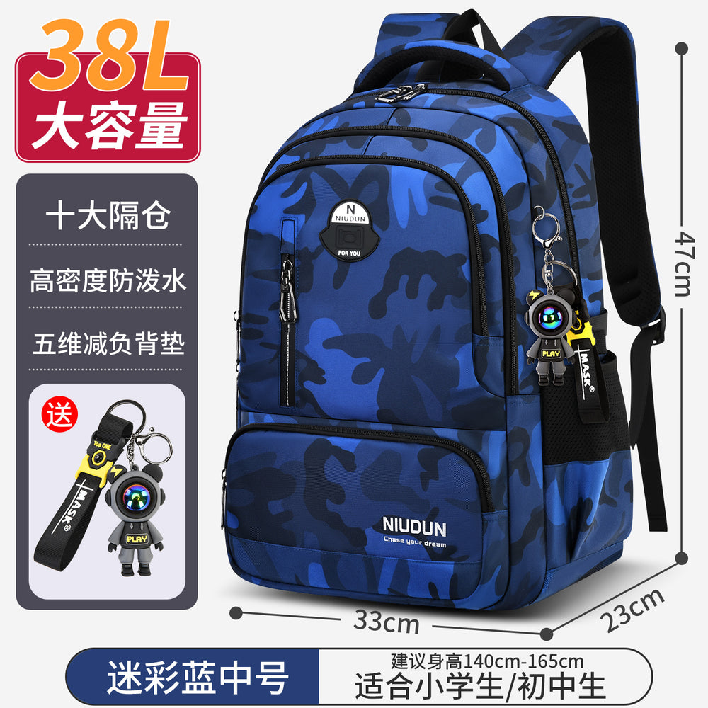 2026 new school backpack for middle and high school students - boys' and girls' large capacity, lightweight, ergonomic backpack
