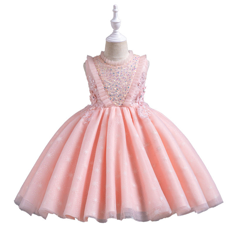 Yimingwei  big sale special price girl dress skirt puffy girl stage costume kids princess dress