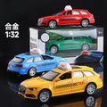 Large alloy taxi kids toy - realistic taxi car model with opening doors - ride-hailing vehicle toy for boys
