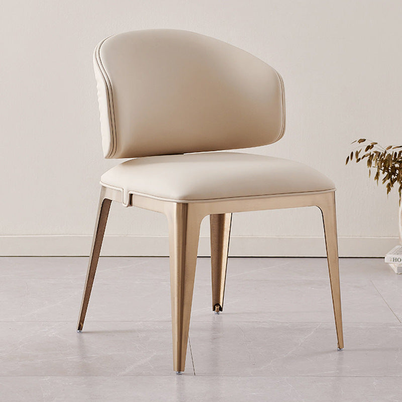 Italian light luxury dining chair for home high-end version of the wave pattern dining chair large apartment restaurant island high-end back dining table and chairs