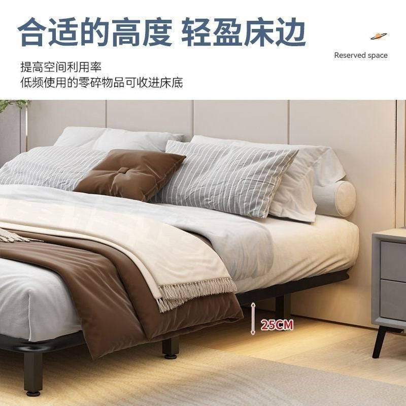 Floating bed modern casual japanese style normcore silent double bed all-steel row frame master bedroom iron bed frame