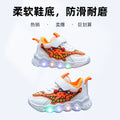 spring new cartoon dinosaur sneakers for boys and girls - breathable mesh shoes for toddlers and young children - light-up shoes