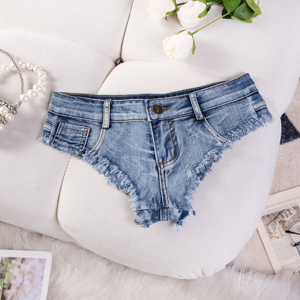 8871 #2024 new sexy summer denim shorts hot pants European and American super short women's clothing sexy holes