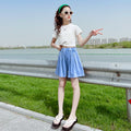 Girls' shorts summer pants outerwear girl's denim shorts  new children's lightweight tencel trendy shorts for big girls