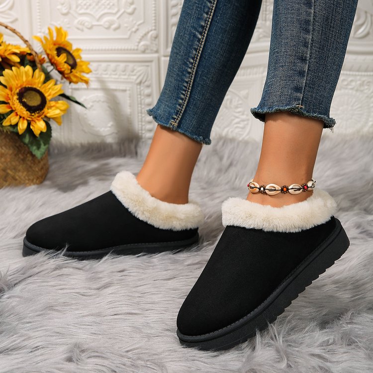 Maomaokou snow boots for women winternew arrivalk-stylethick sole short tube slip-on lazy exportplus size cotton shoes