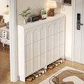 Cream style tipping shoe cabinet for home door entrance door entrance cabinet all-in-one space-saving ultra-thin multi-layer storage shoe rack