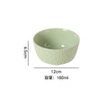 Minimalist nordic solid color fufu ceramic bowl, plate, and dish set - household rice bowl, fish plate, soup plate, and striped plate