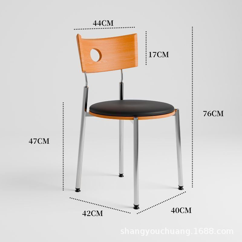 Used dining chairs, durable solid wood dining table and chairs, designer influencer minimalist high-end wabi-sabi style french retro chairs