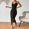 spring/summer new arrivals: european and american style women's bodycon mini dress with slit, sexy open back, and elegant strappy design