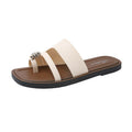 Women's slip-on thong sandals - new spring/summer 2025 korean style retro casual vacation roman sandals