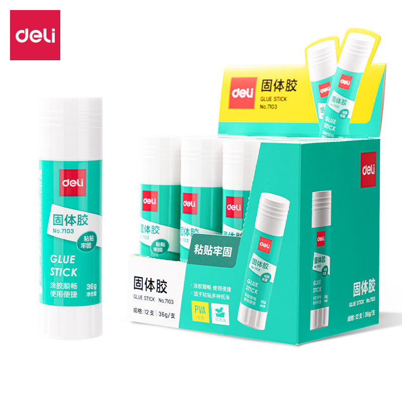 Deli 7101/7102 Solid glue High viscosity Children's handmade solid glue Stationery glue pen Solid glue stick Wholesale