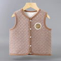 Infant sleeveless cotton vest - class a certified warm vest for babies and toddlers, unisex quilted top, outerwear, children's clothing