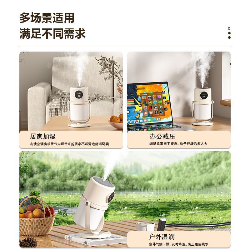 Ultrasonic mini air humidifier, usb powered, for home, bedroom, office, desk, and dorm room