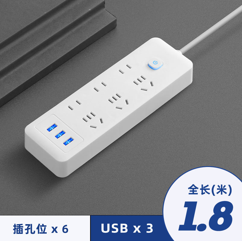 Multifunctional usb socket panel multi-hole with wire for home power strip power strip wiring board power strip converter sub-control
