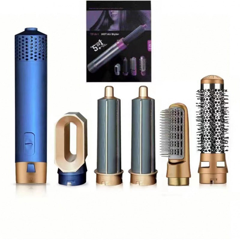 Cross-border hot comb 5-in-1 hot air comb aluminum alloy hair straightener automatic curling iron electric hair dryer