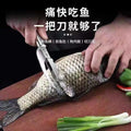 Stainless steel fish scale remover & belly flusher - 2-in-1 multi-tool for s scaling and gutting
