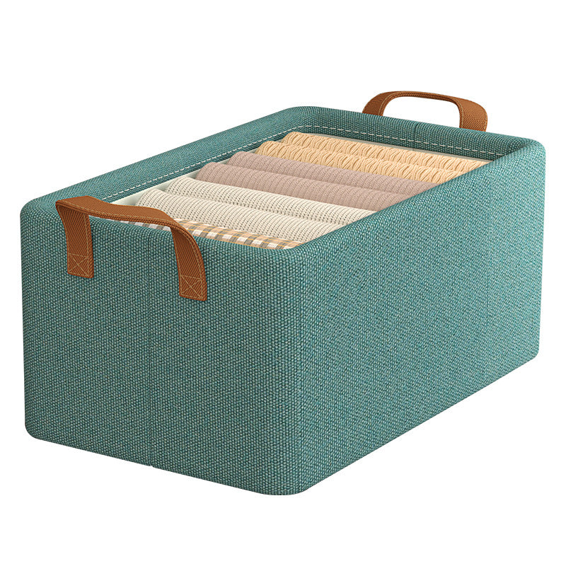 Clothes storage box Household steel frame Yangli clothing pants sorting basket Wardrobe layered storage artifact storage box