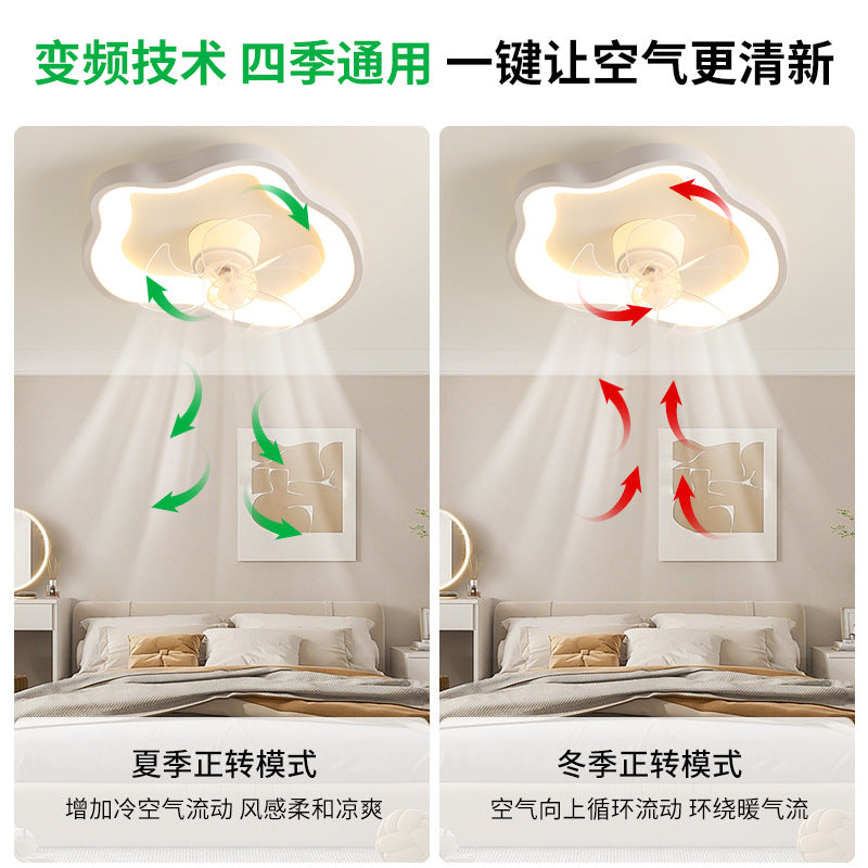 Fan Light Ceiling Light Moving Head Restaurant Lighting New Simple Modern Fan Light Master Bedroom Light Room Light E