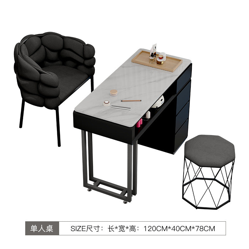 Cream style manicure table and chair set Japanese single double manicure light luxury Internet celebrities ins manicure table manicure shop