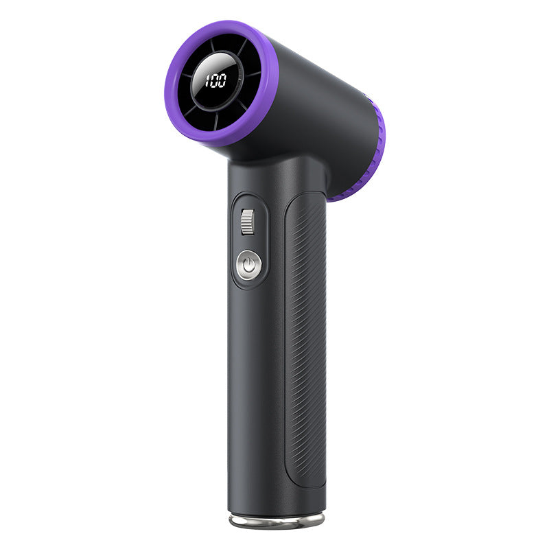 2025 cross-border high-power turbine fan - outdoor camping handheld fan with 100-speed stepless adjustment and digital display