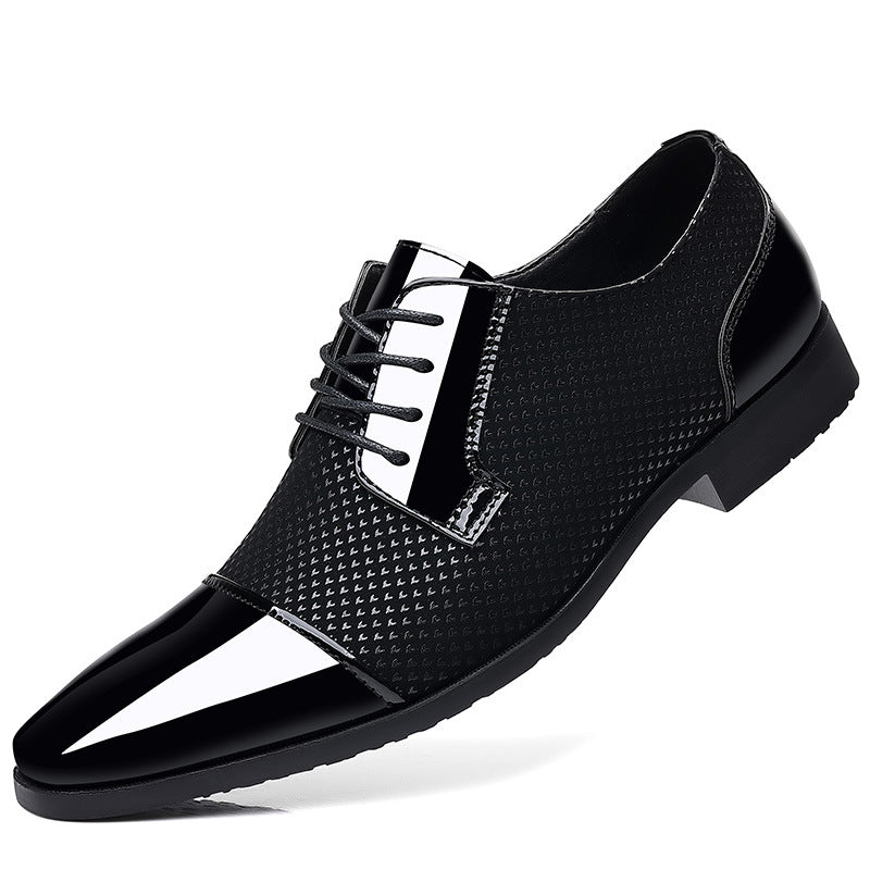 Men's leather dress shoes - new business casual style, breathable, pointed toe, perfect for spring/autumn, british & korean style, groom's wedding shoes