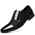 Men's leather dress shoes - new business casual style, breathable, pointed toe, perfect for spring/autumn, british & korean style, groom's wedding shoes