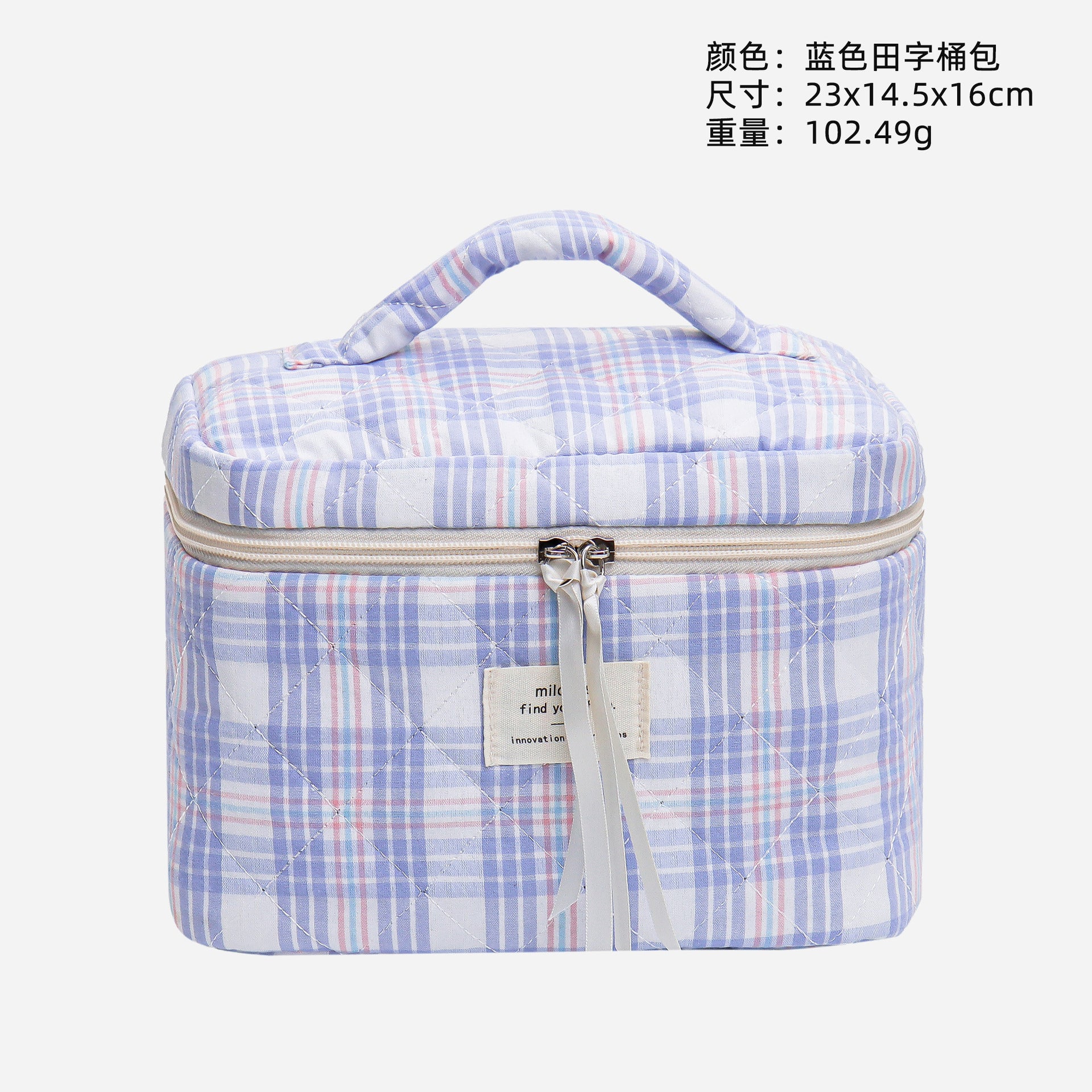 Xintian plaid quilted cute cosmetic bag  explosion large-capacity toilet bag women's cosmetics storage bag
