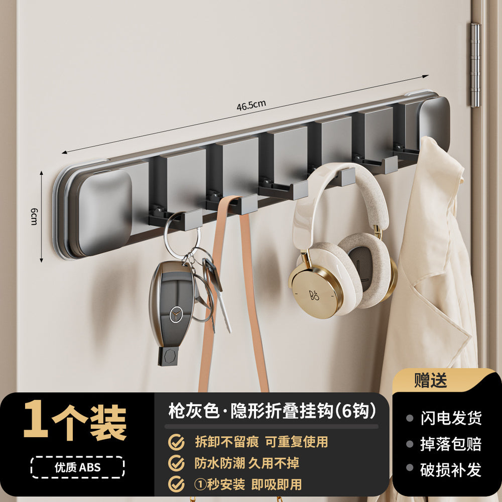 Suction cup door rear hook sticky hook hanger punch-free strong load-bearing wall hanging adhesive hook entrance door storage rack