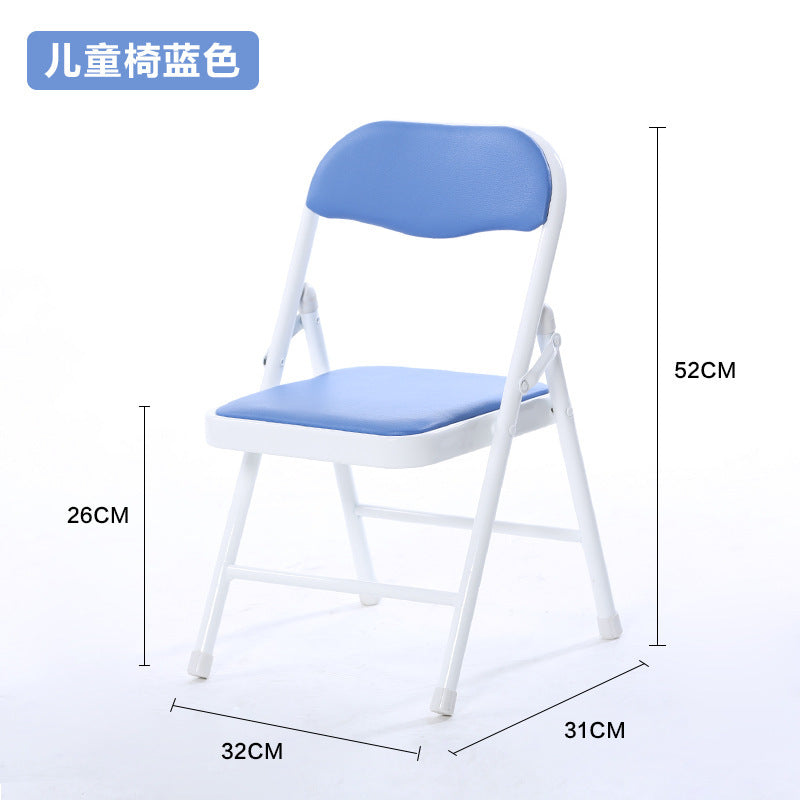 Children's small folding chair Solomon folding stool Children's back chair Kindergarten seat Metal portable chair